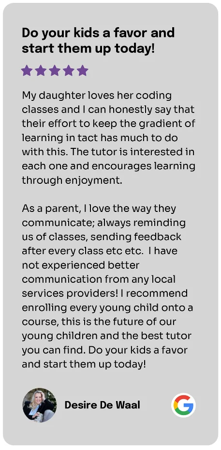 Parent testimonial